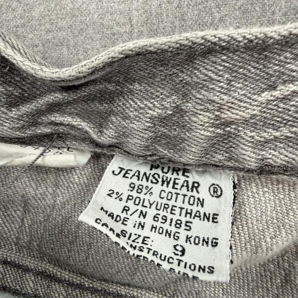Pure Jeanswear Vintage Grey Acid Wash Bow Ankle Tapered Jeans Womens Size 9 - Picture 5 of 11
